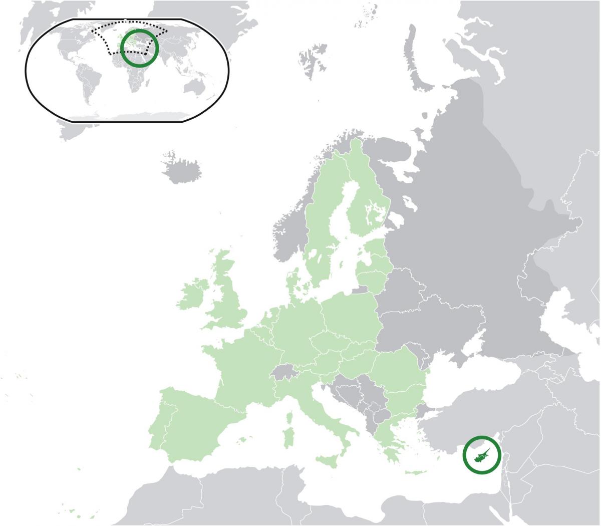 Landkarte von Europa zeigen, Zypern