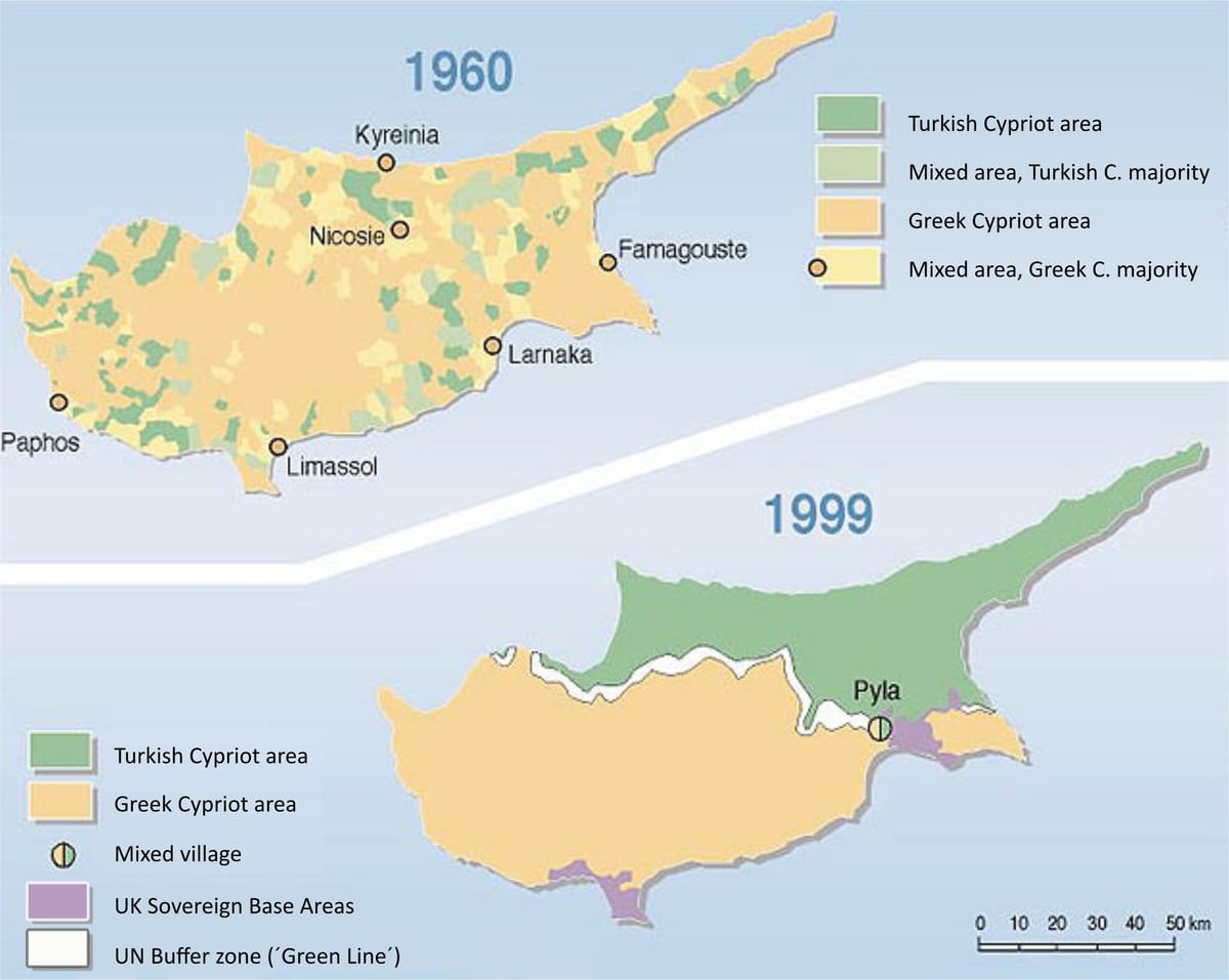 Türkisch-Zypern Karte