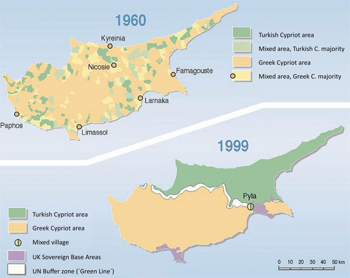 Türkisch-Zypern Karte