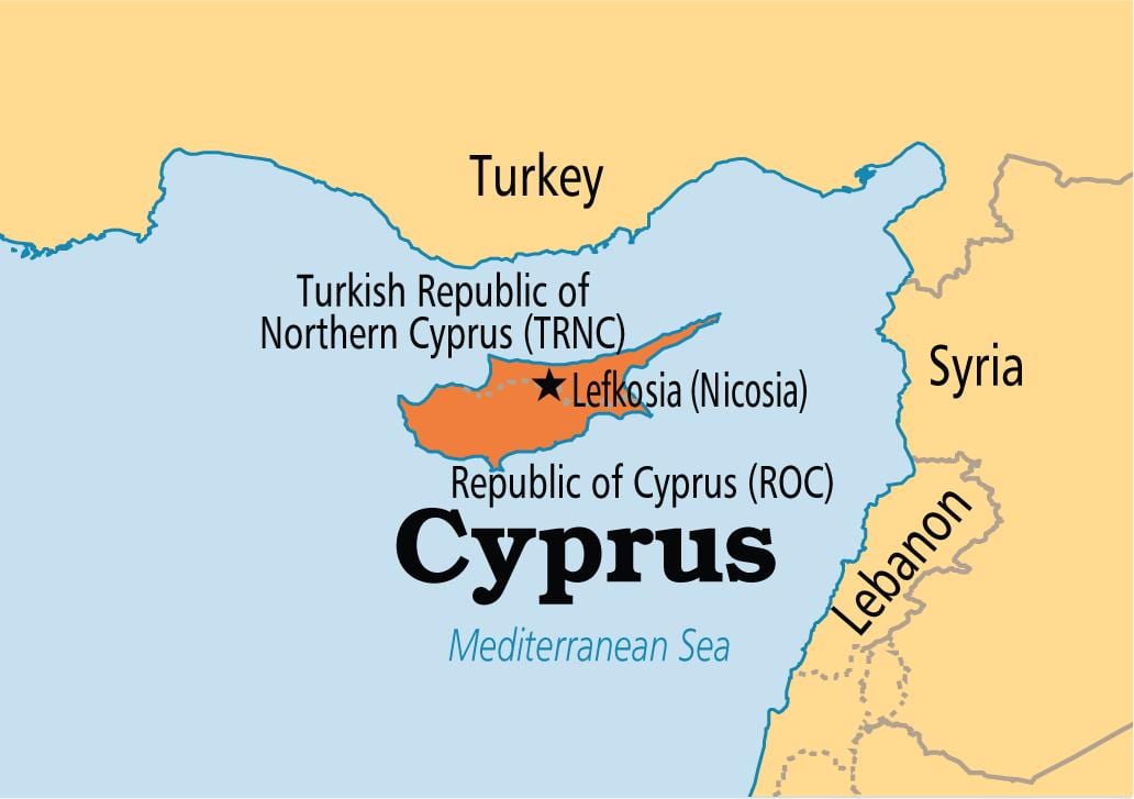 Republik Zypern Karte