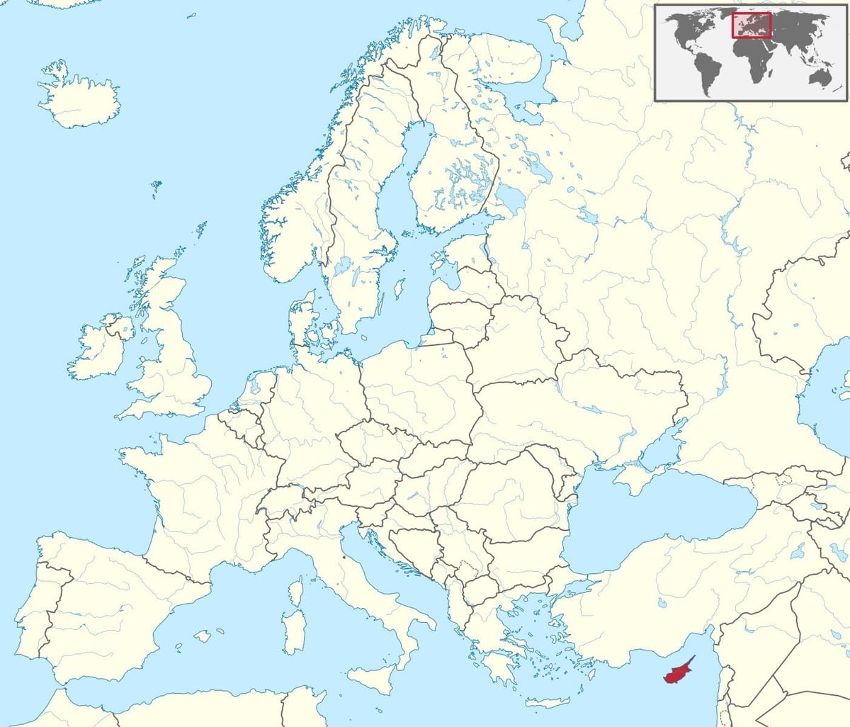 Ma von Nord-Zypern in der Welt