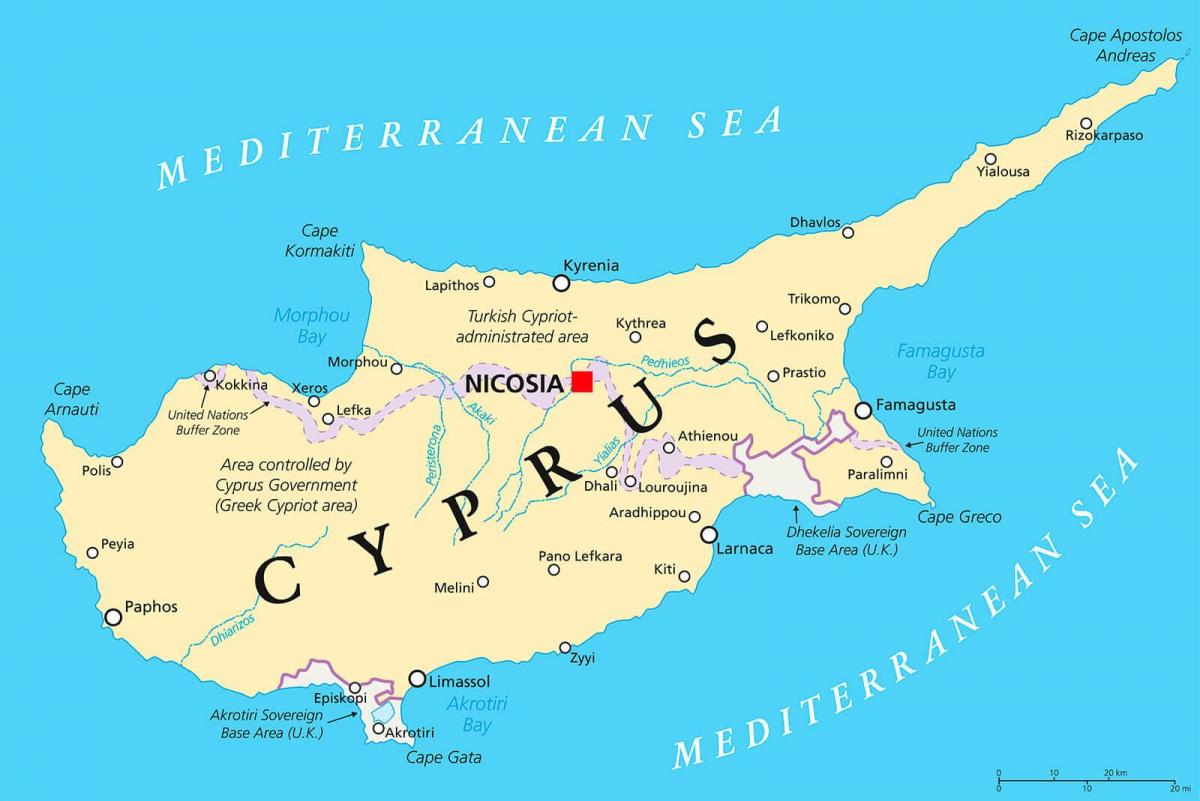 Karte Zypern