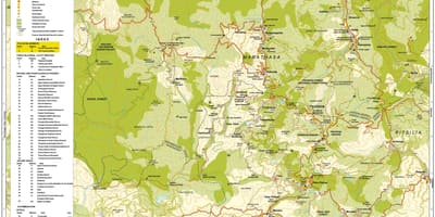 Karte von troodos-Gebirge, Zypern